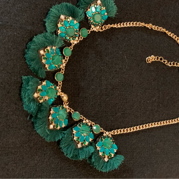 INC Gold-Tone Stone & Tassel Statement Necklace, NWOT - Picture 3 of 5